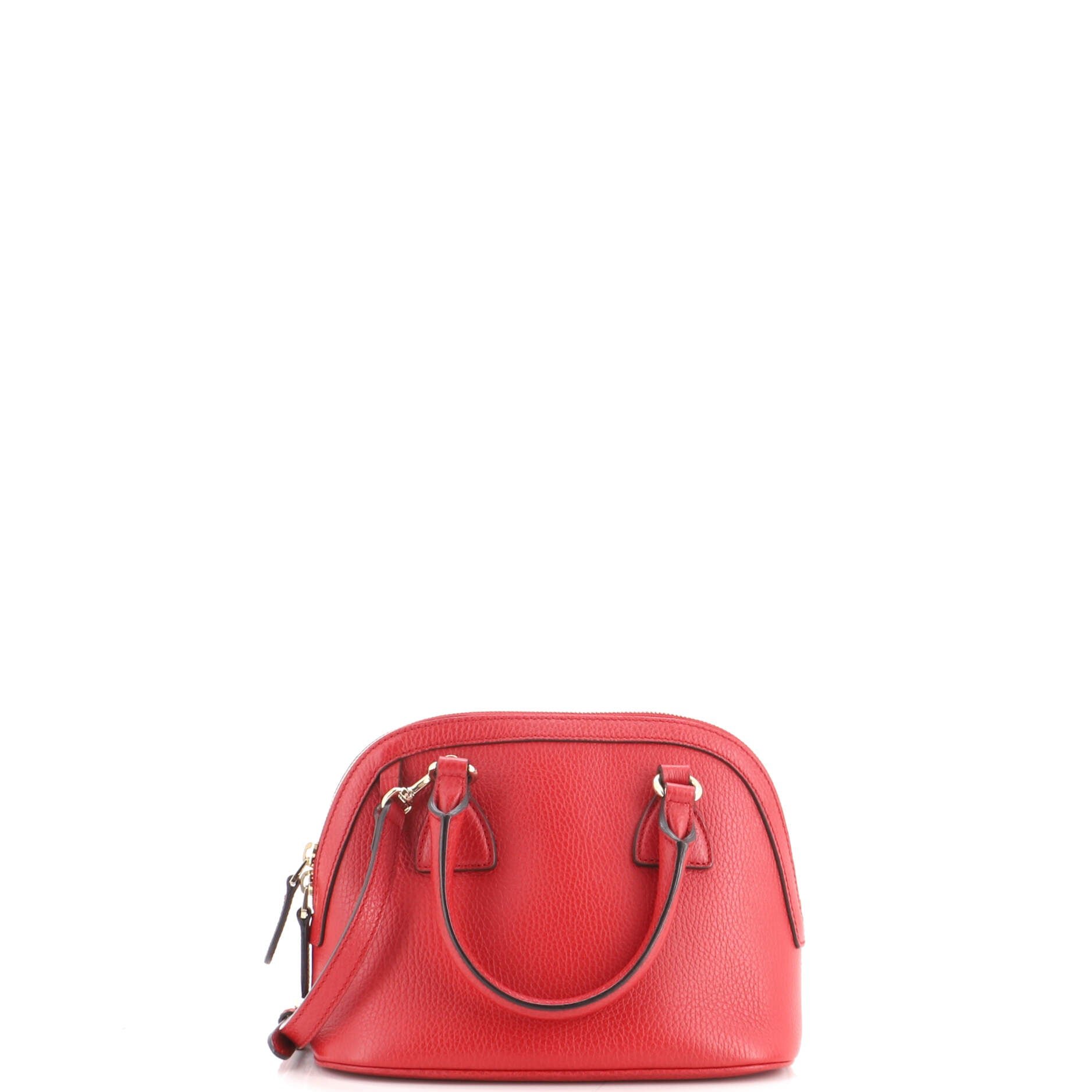 Convertible Dome Satchel Leather Mini