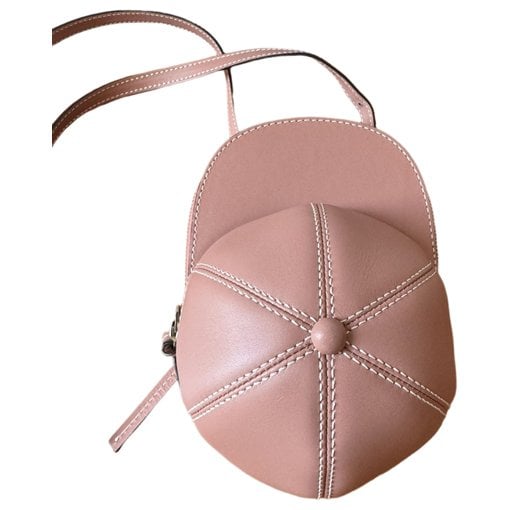 Cap leather crossbody bag