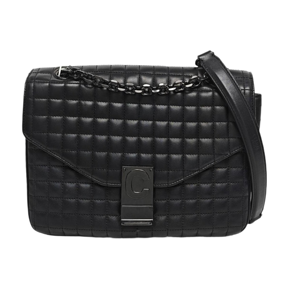 Black Belt leather handbag