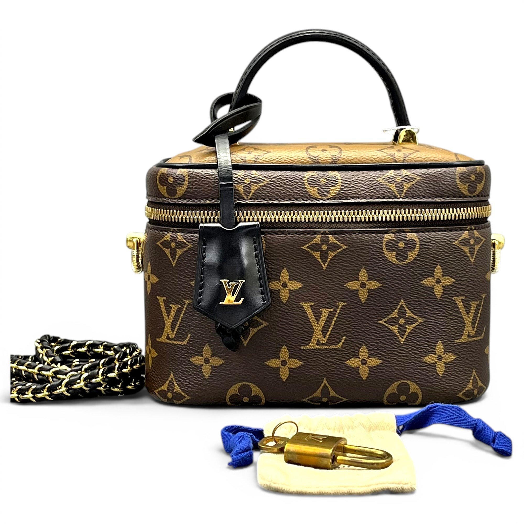 Vanity leather handbag