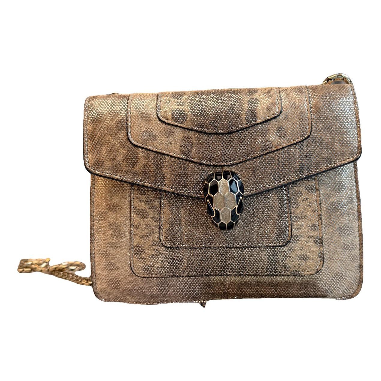 Serpenti leather handbag