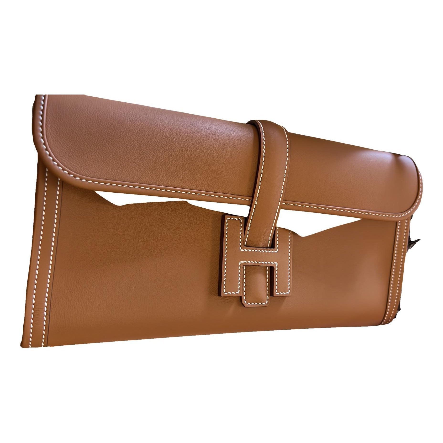 Hermes Jige Elan 29 Handbag Gold Evercolor Leather