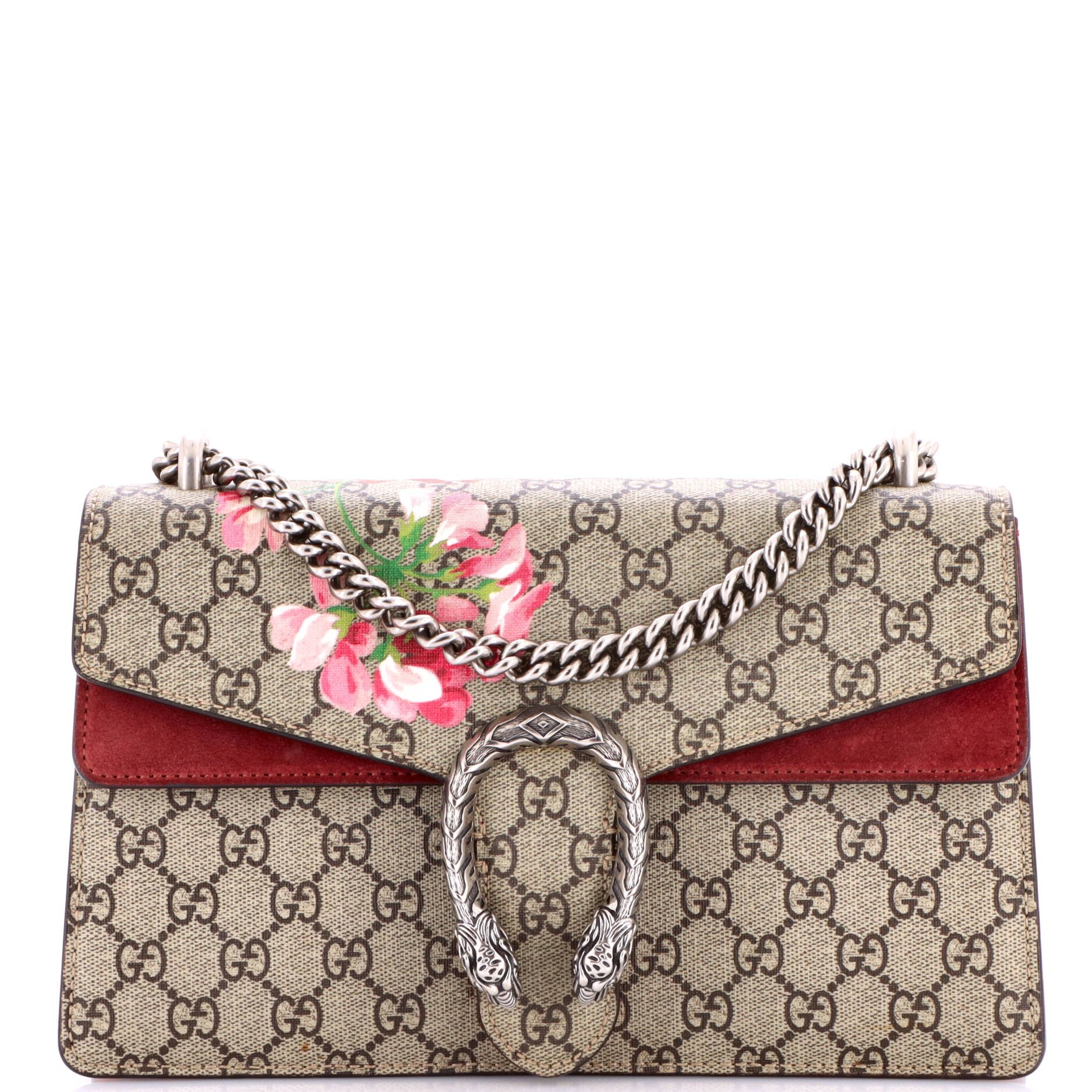 Dionysus Bag Blooms Print GG Coated Canvas Small