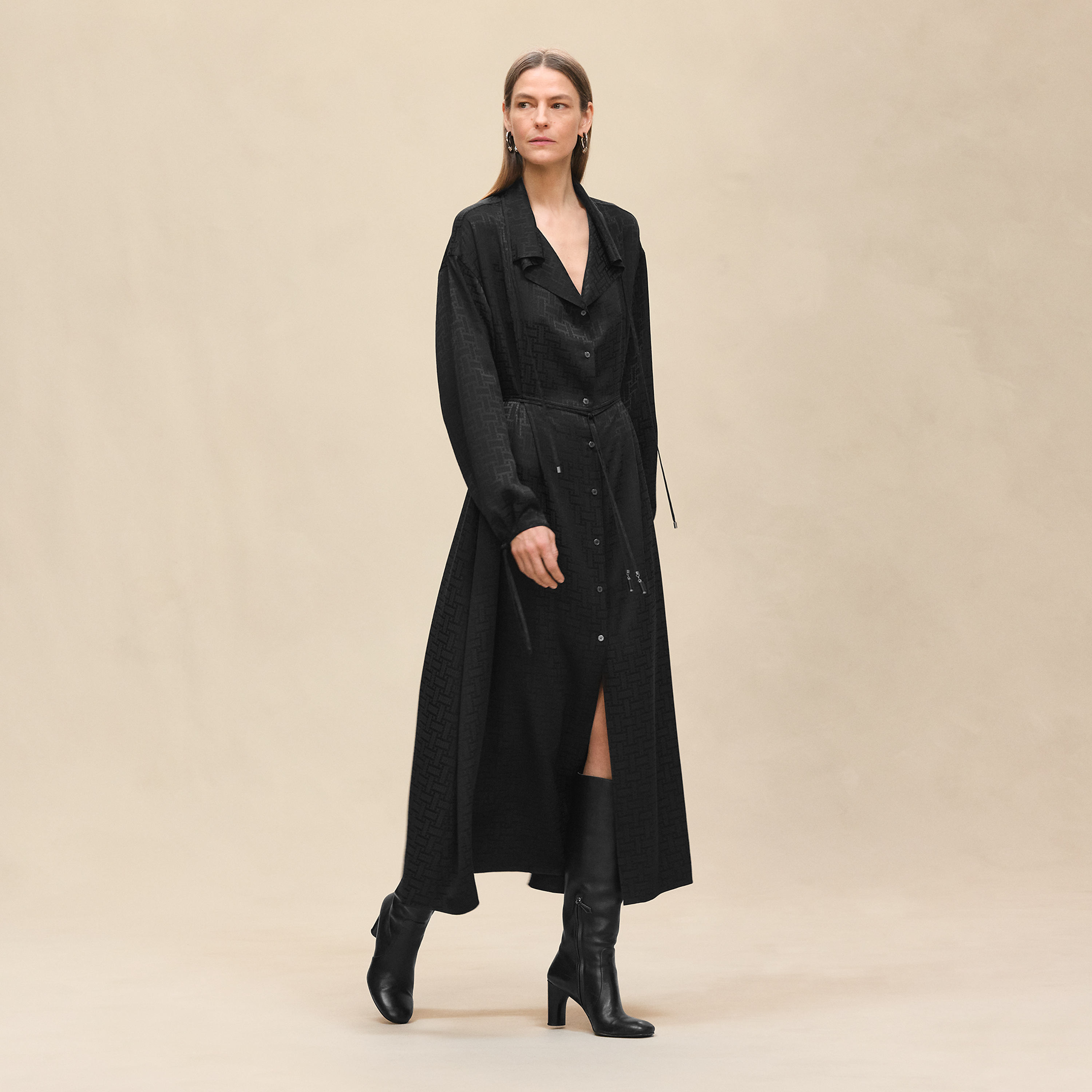 "Mosaique" drawstring long dress