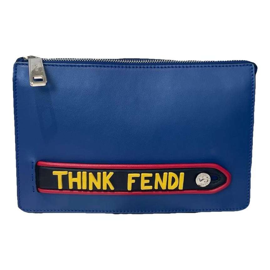 Leather clutch bag