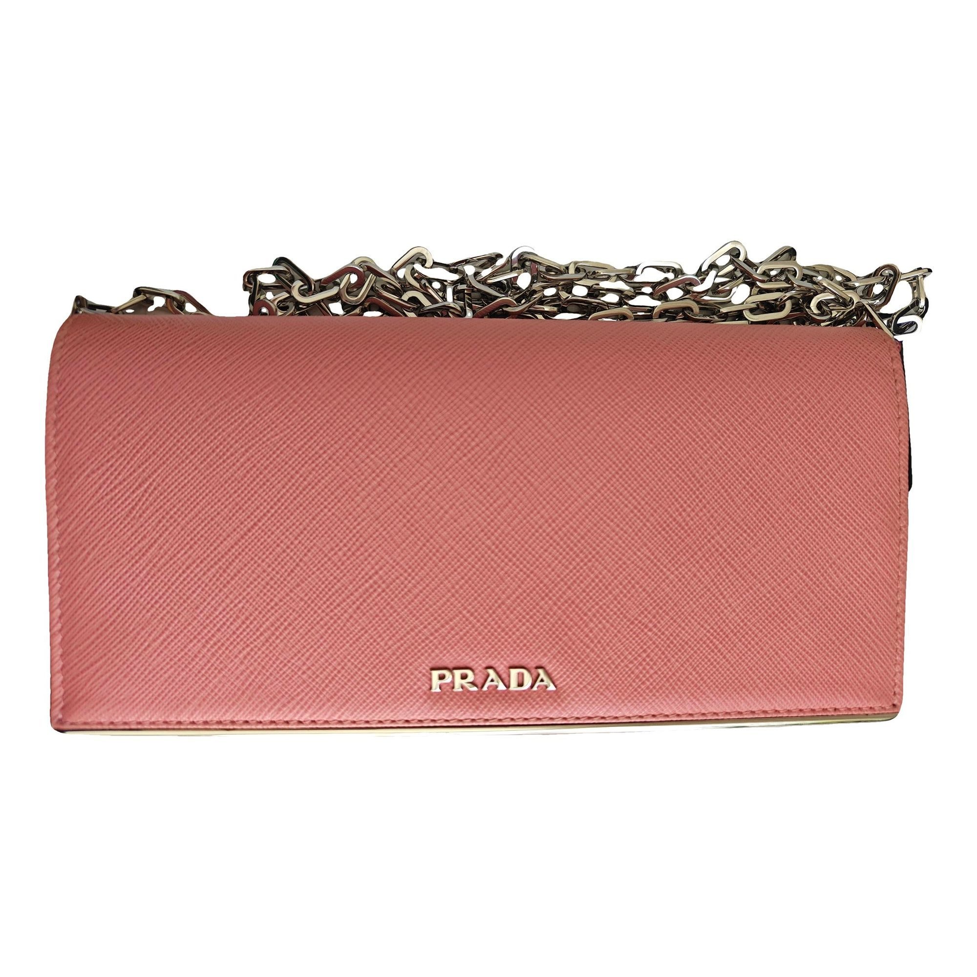 Leather clutch bag