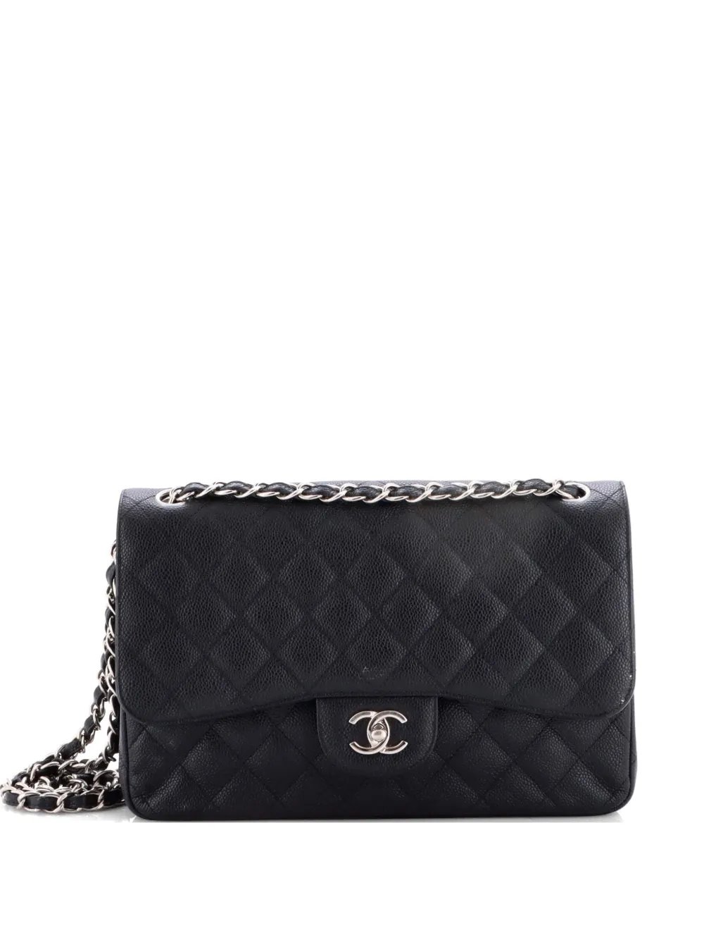 Classic Double Flap Bag Quilted Caviar Jumbo shoulder bag