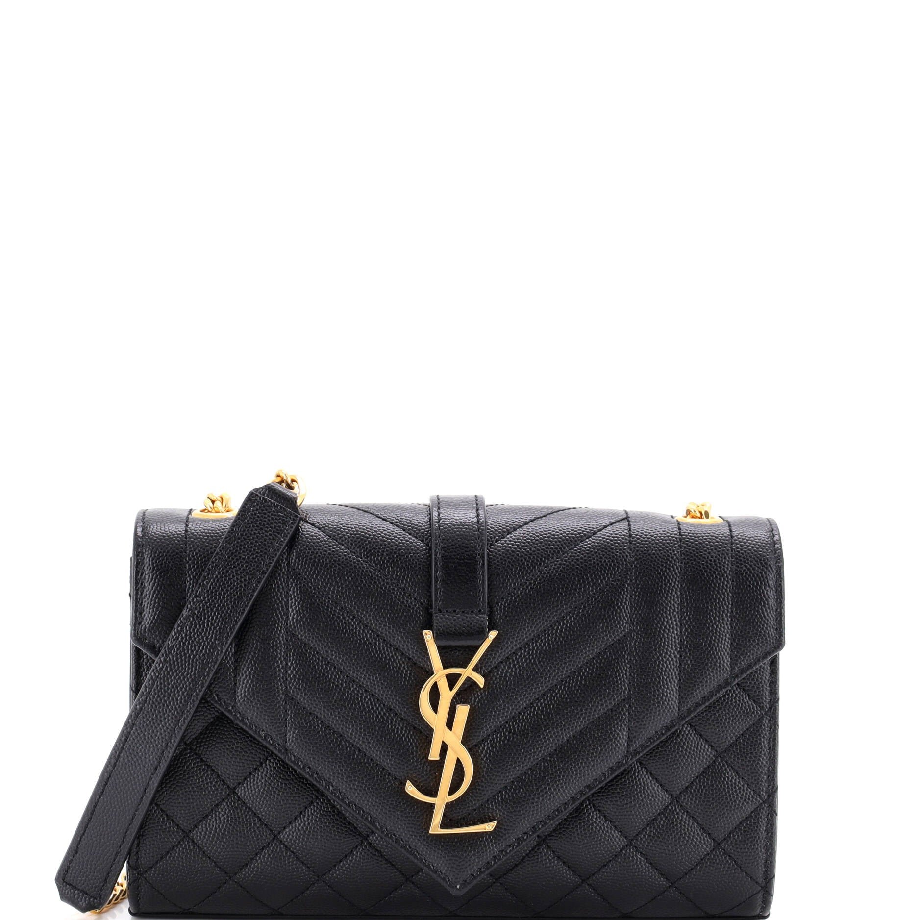 Classic Monogram Envelope Satchel Mixed Matelasse Leather Small