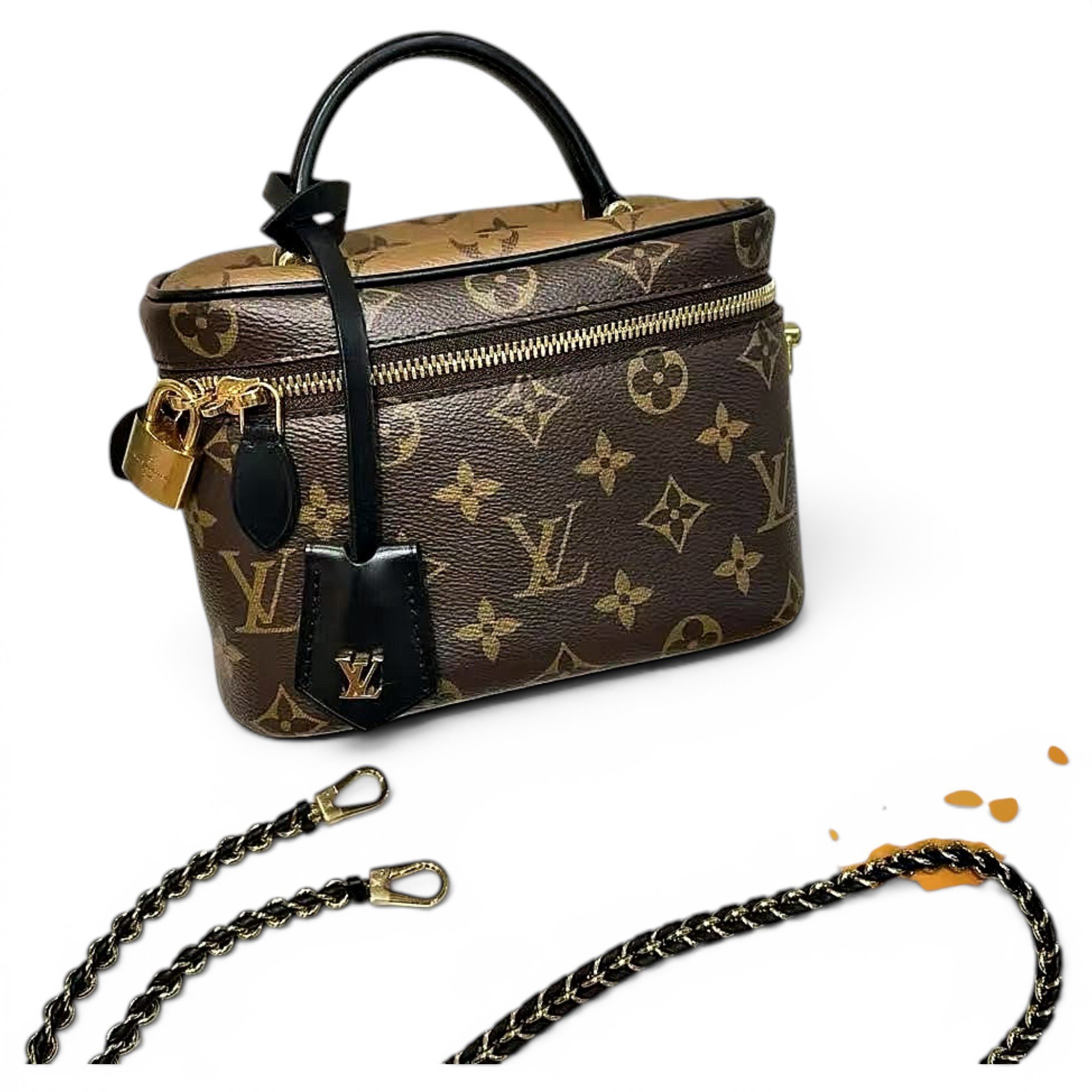 Vanity leather handbag