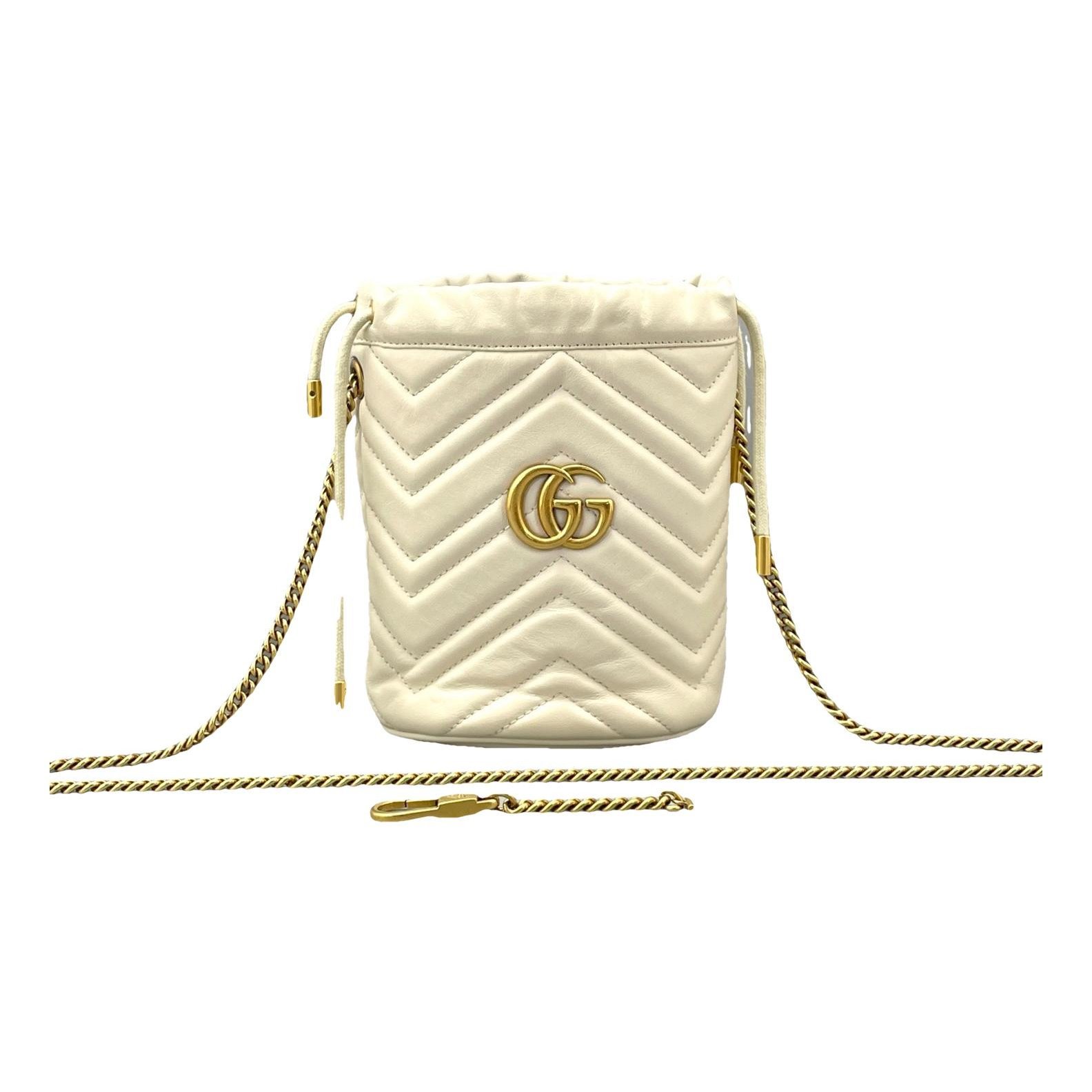 GG Marmont Chain Bucket leather handbag