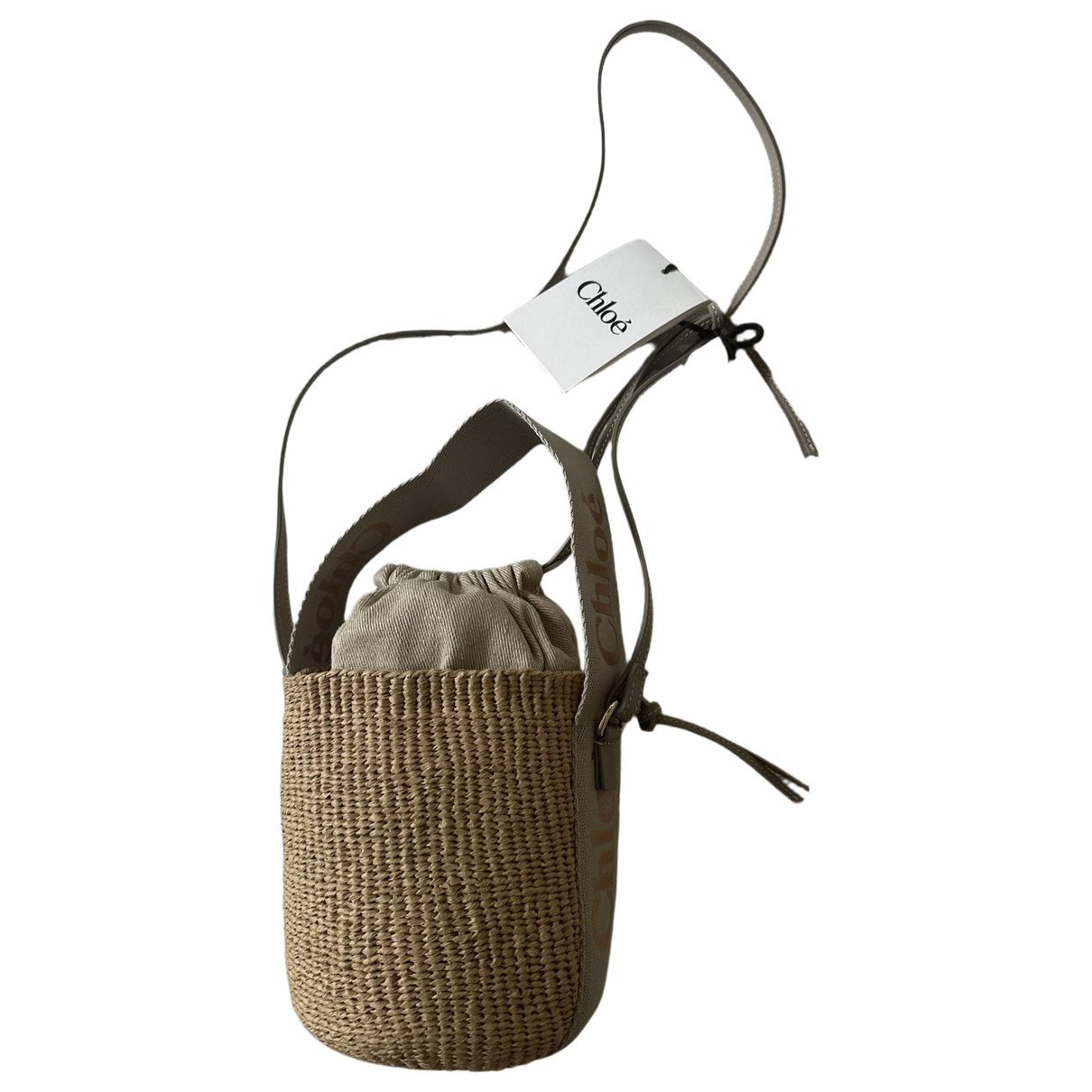 Chloe Woody Basket cloth handbag