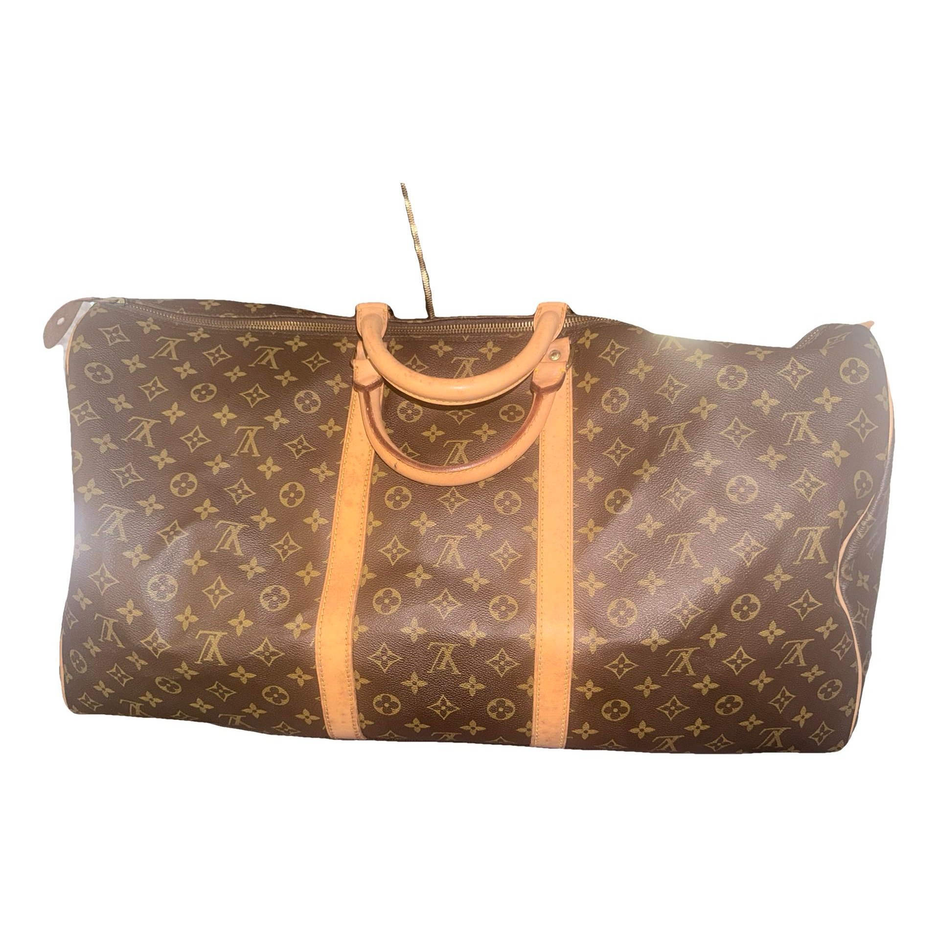Keepall leather travel bag