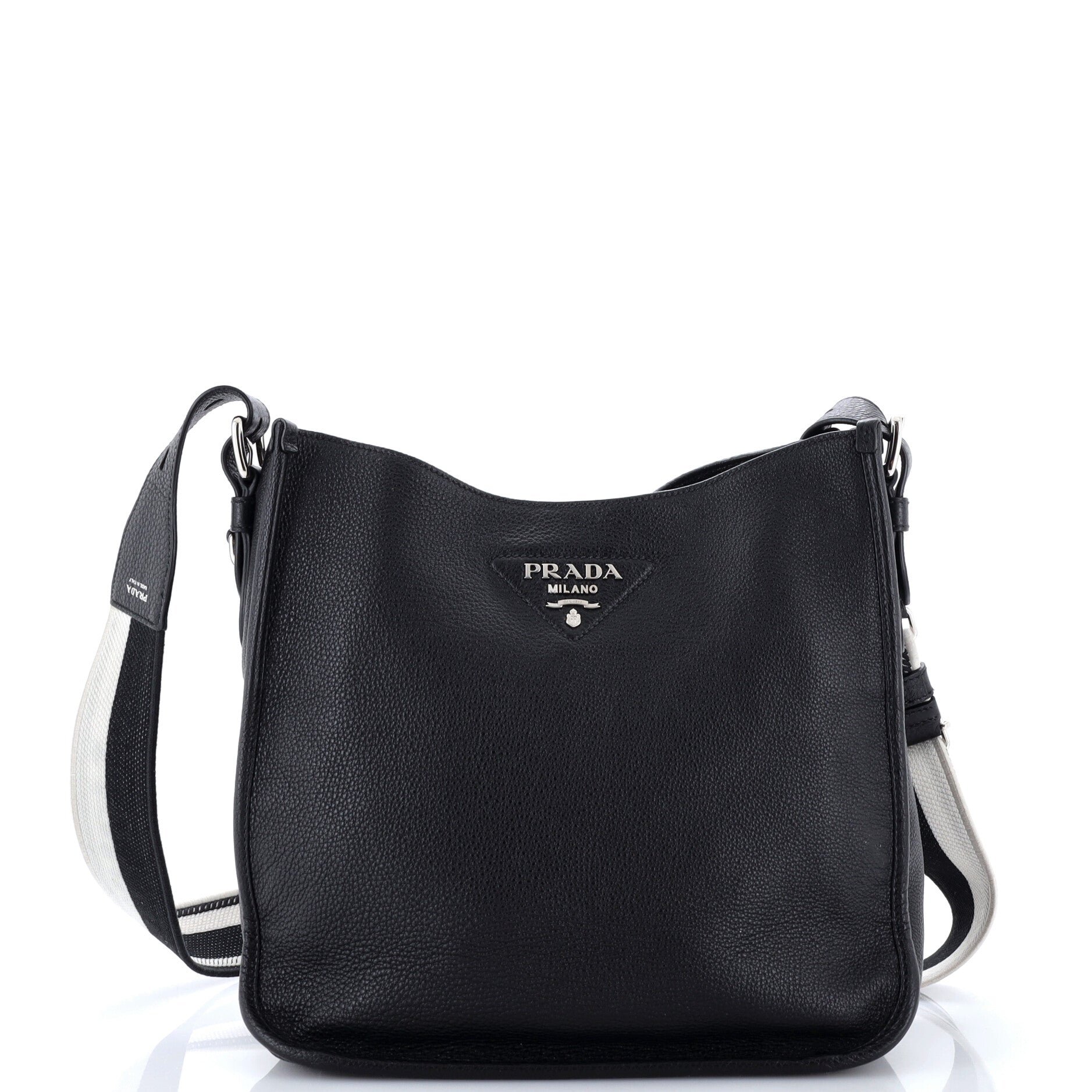 Logo Strap Crossbody Bag Vitello Daino Medium