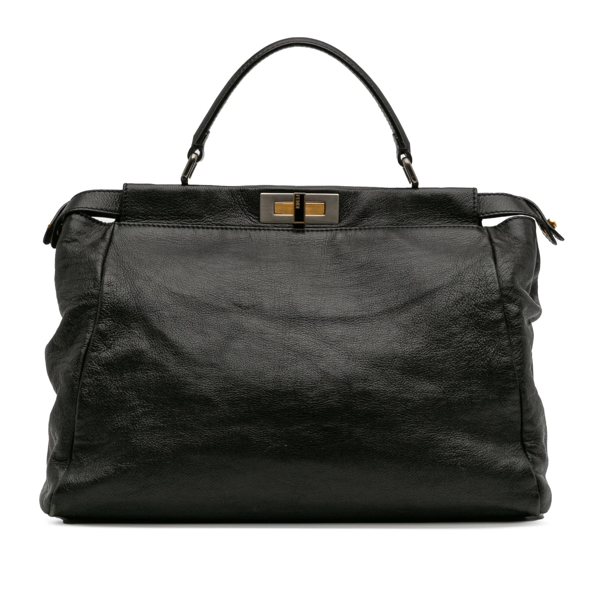 Peekaboo leather satchel