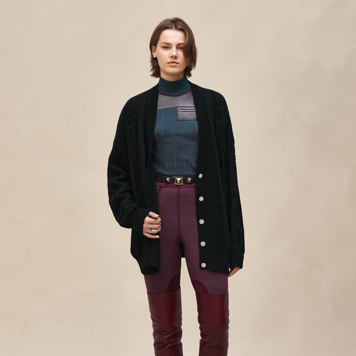 Noir Buttoned Cardigan