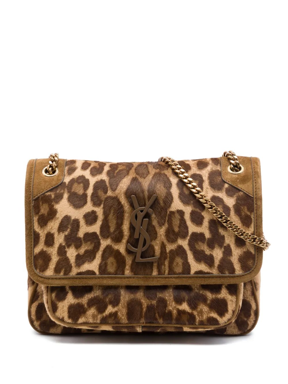 2021 Baby Pony Hair Leopard Print Niki shoulder bag