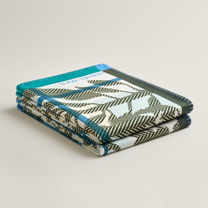 Bleu Saphir Tigre Altai Blanket