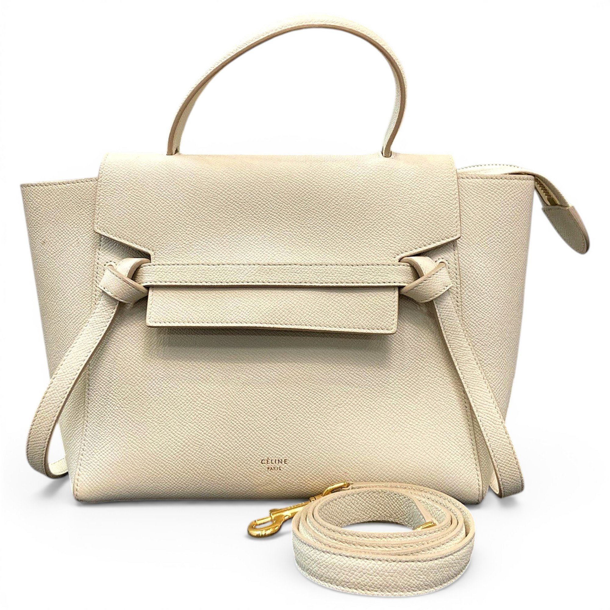Belt leather handbag