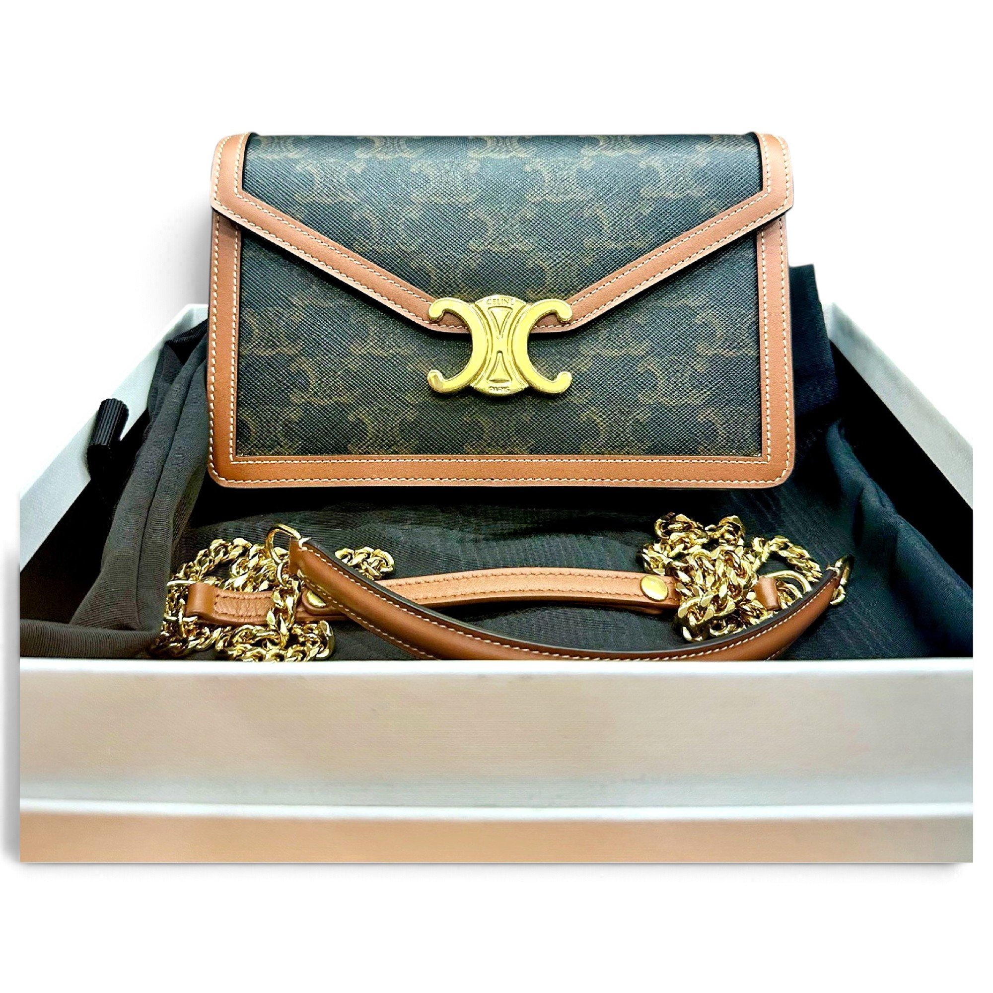 Triomphe leather crossbody bag