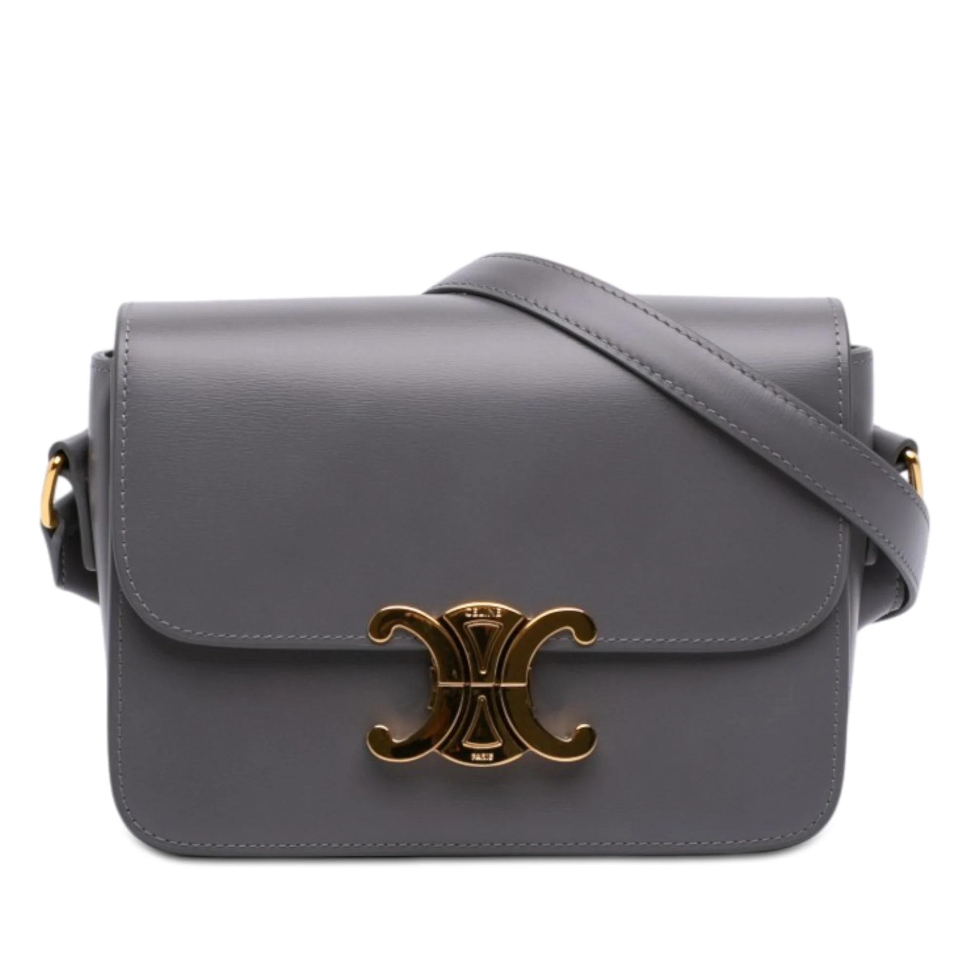 Triomphe pony-style calfskin handbag