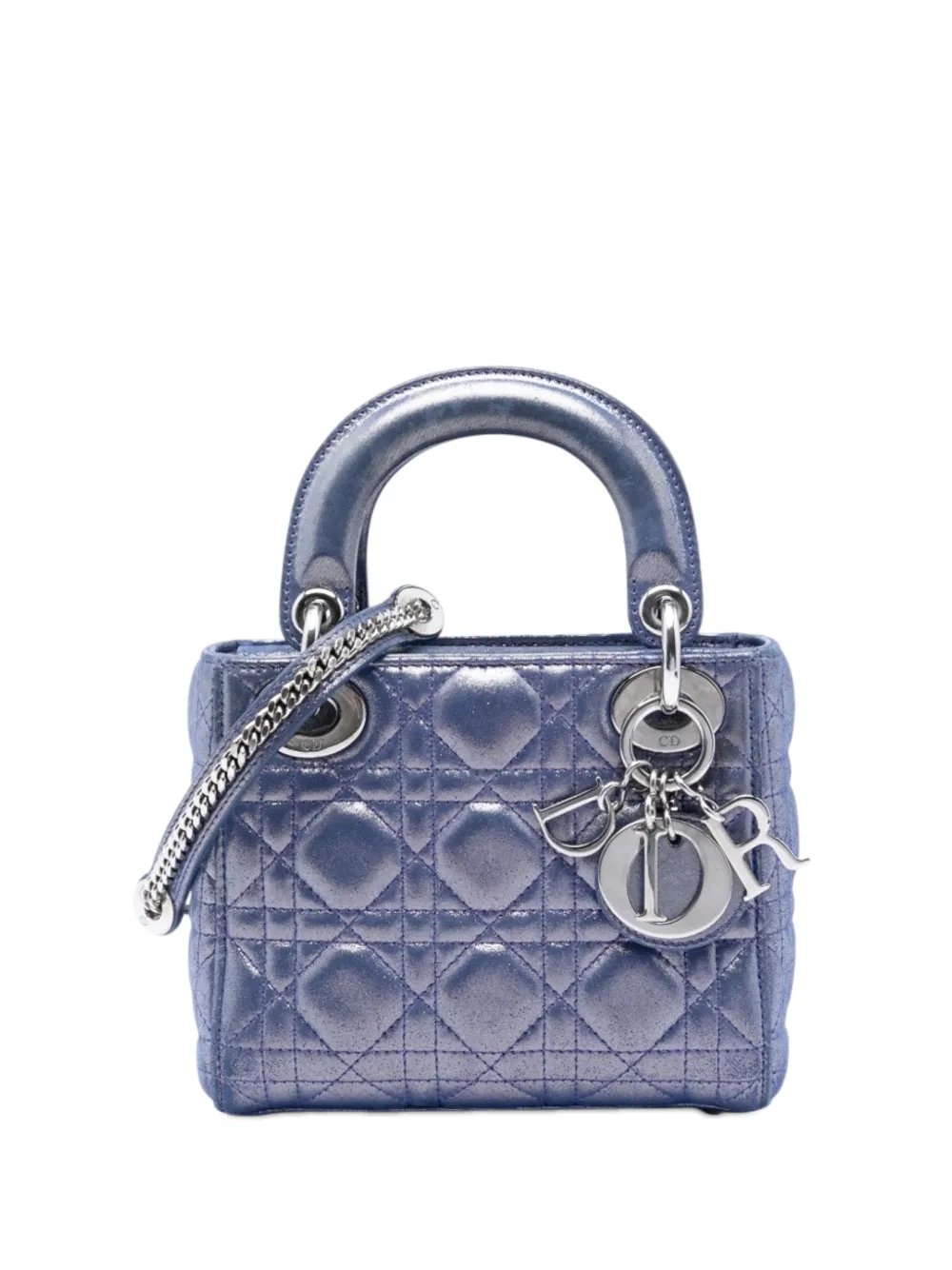 2016 Mini Iridescent Lambskin Cannage Lady Dior satchel
