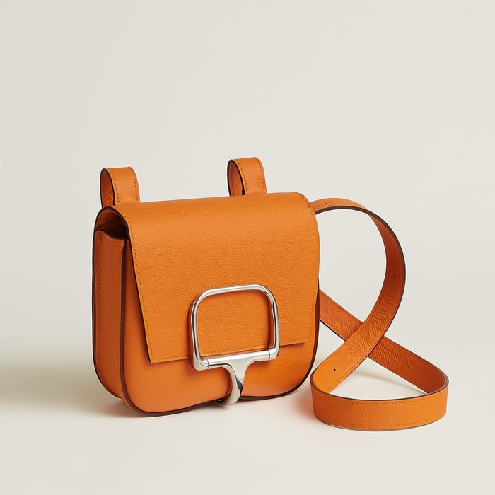 Abricot Hermès Della Cavalleria Mini Bag