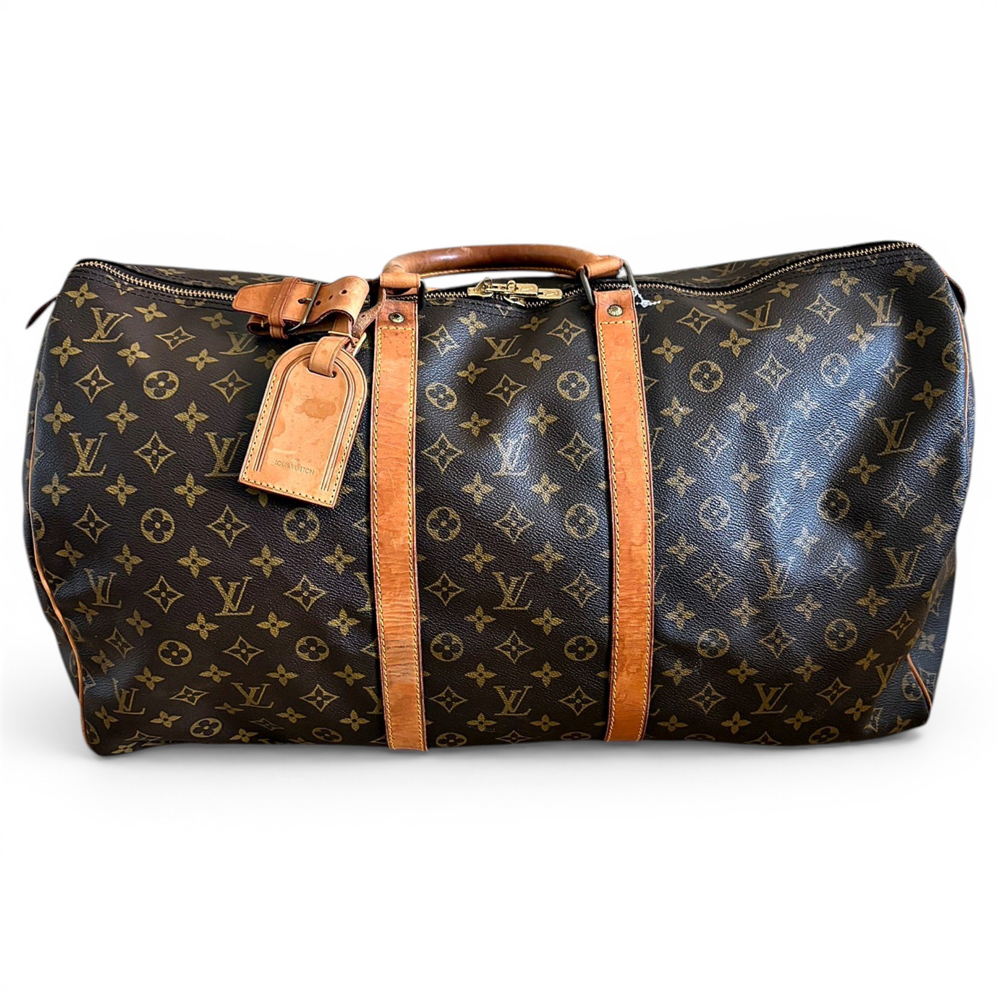Keepall leather travel bag