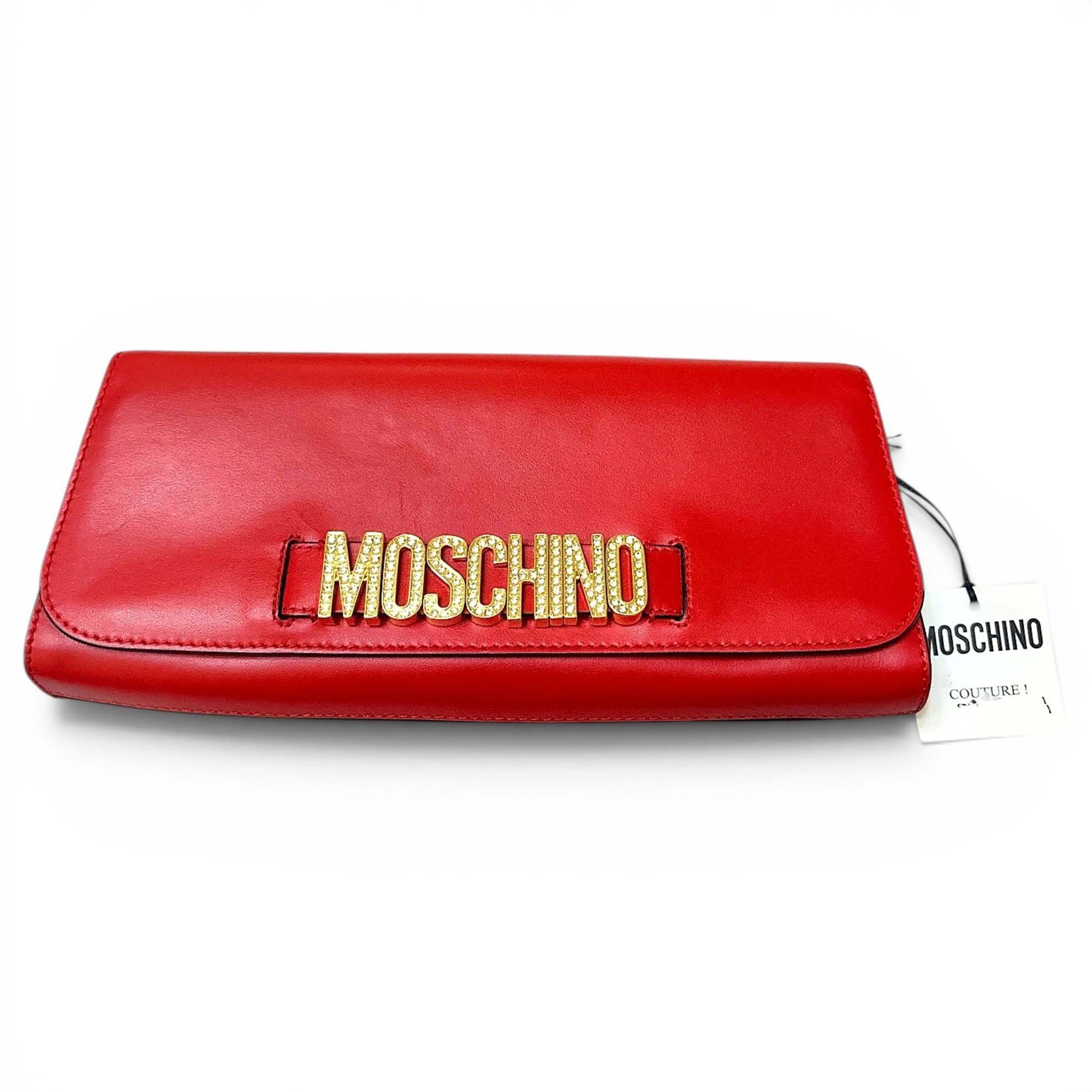 Leather clutch bag