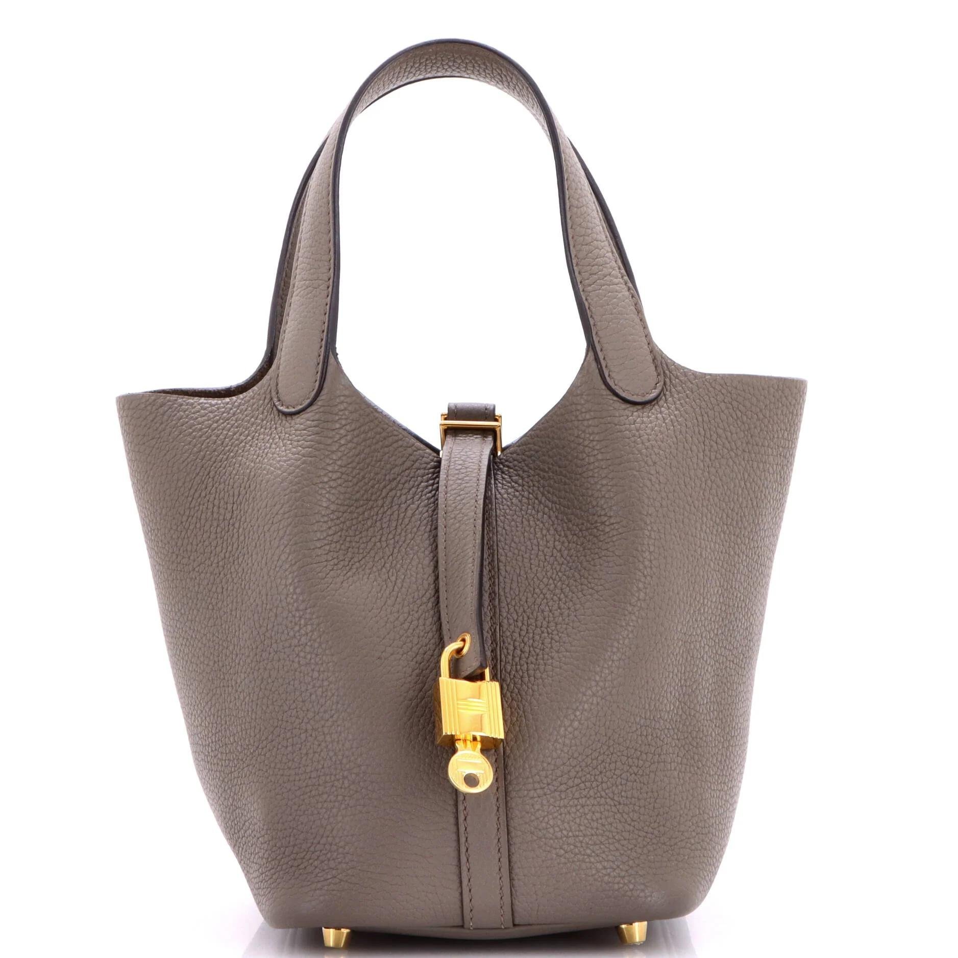 Picotin leather handbag