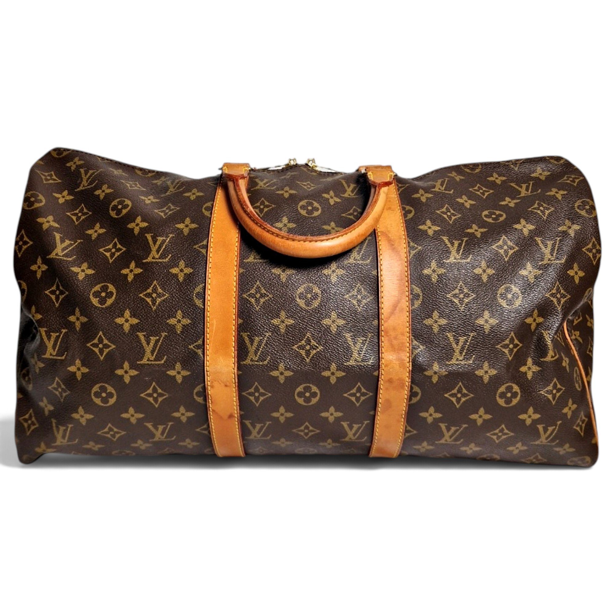 Keepall leather travel bag