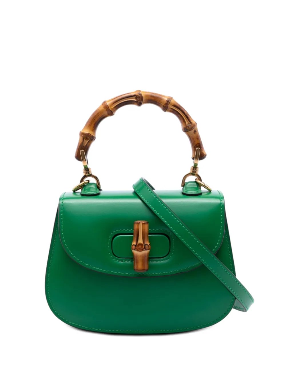2016-2026 Mini Calfskin 1947 Bamboo Top Handle Bag satchel