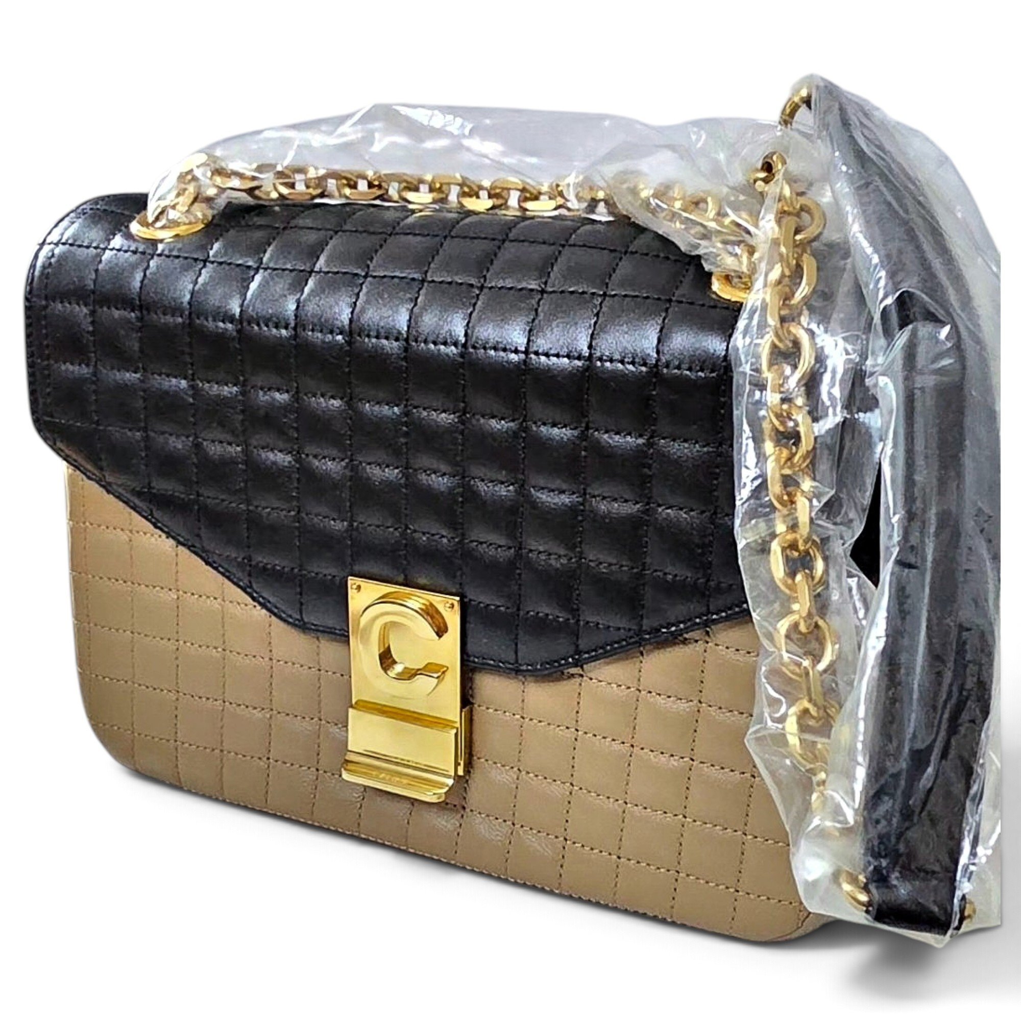 C bag leather crossbody bag