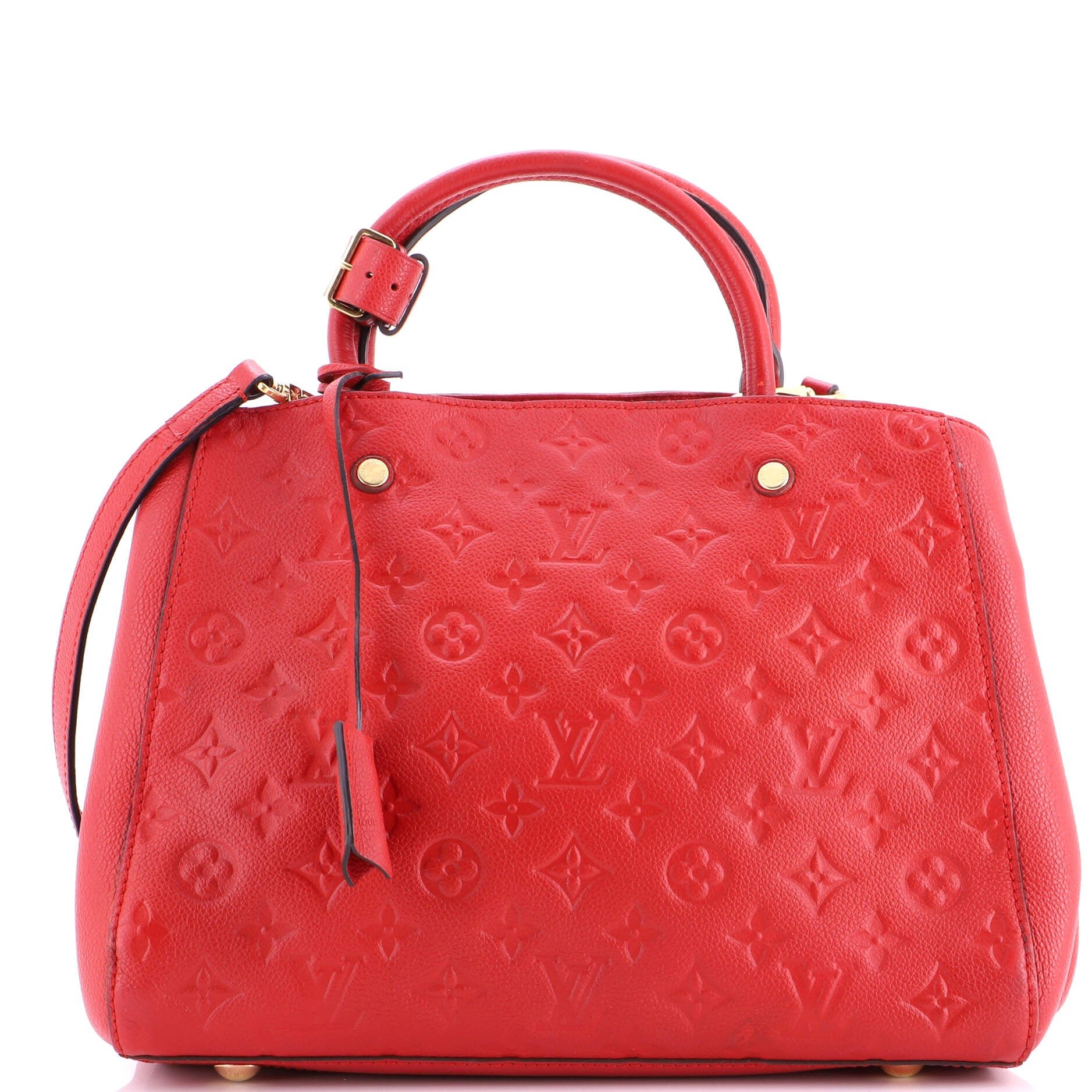 Louis Vuitton Montaigne Handbag Monogram Empreinte Leather MM