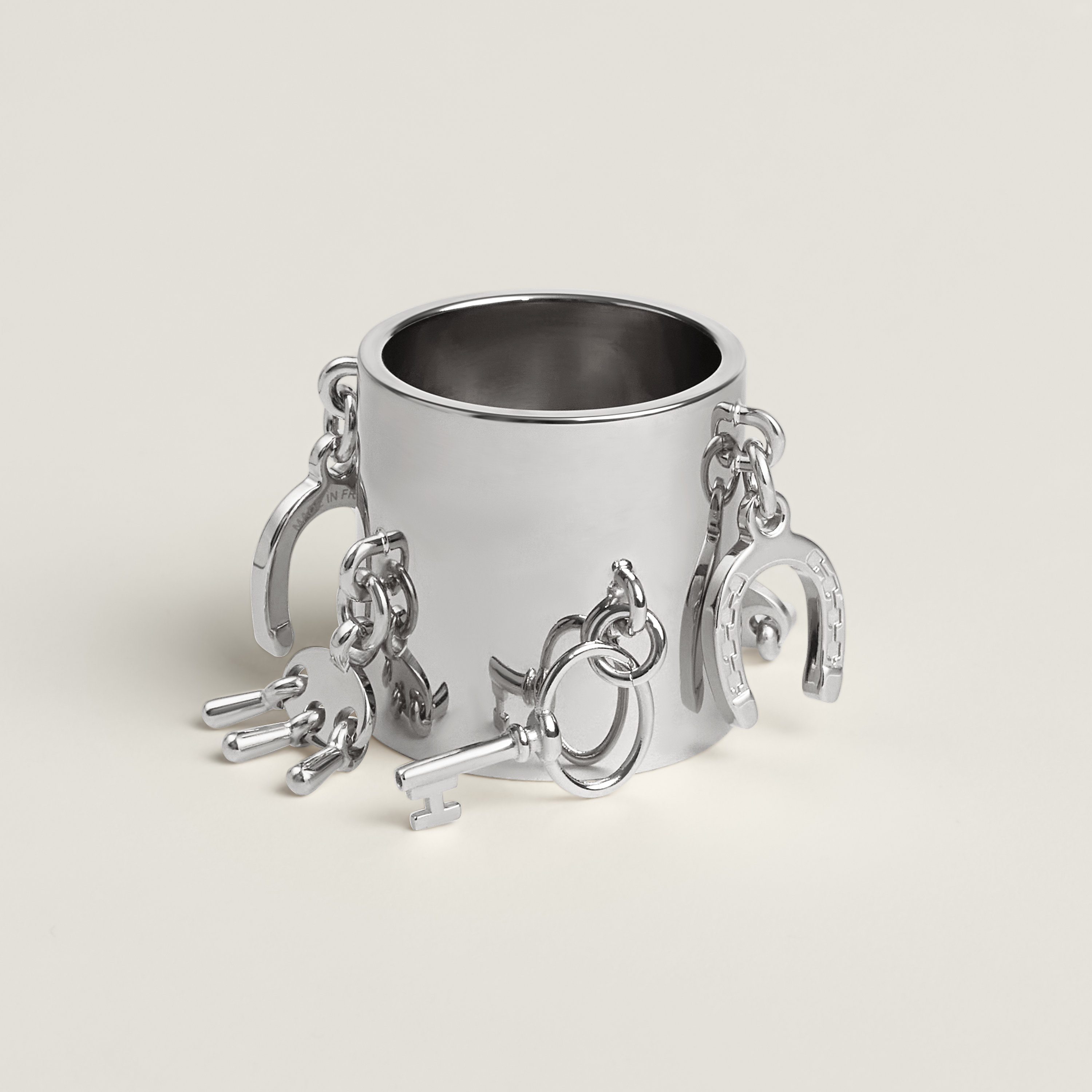 Hermès Charm's scarf ring Palladié | BagUSeek