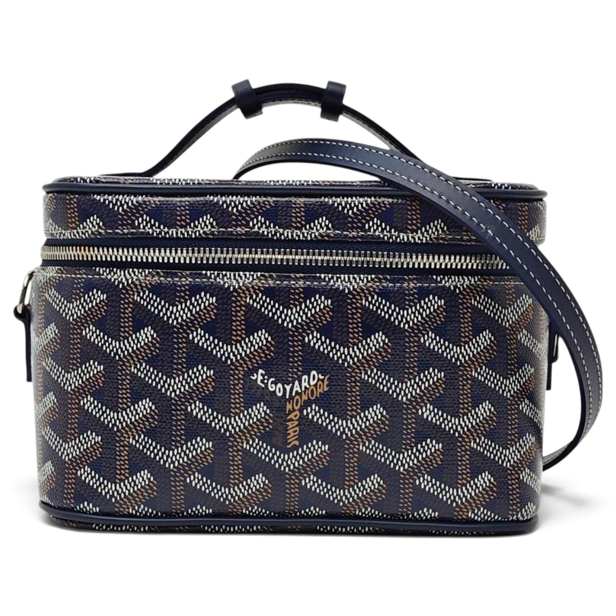 Minaudiere Goyardine leather handbag