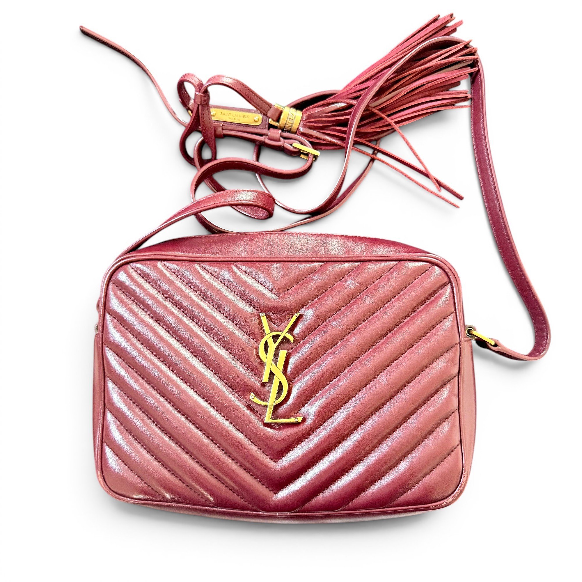 Camera Lou leather crossbody bag