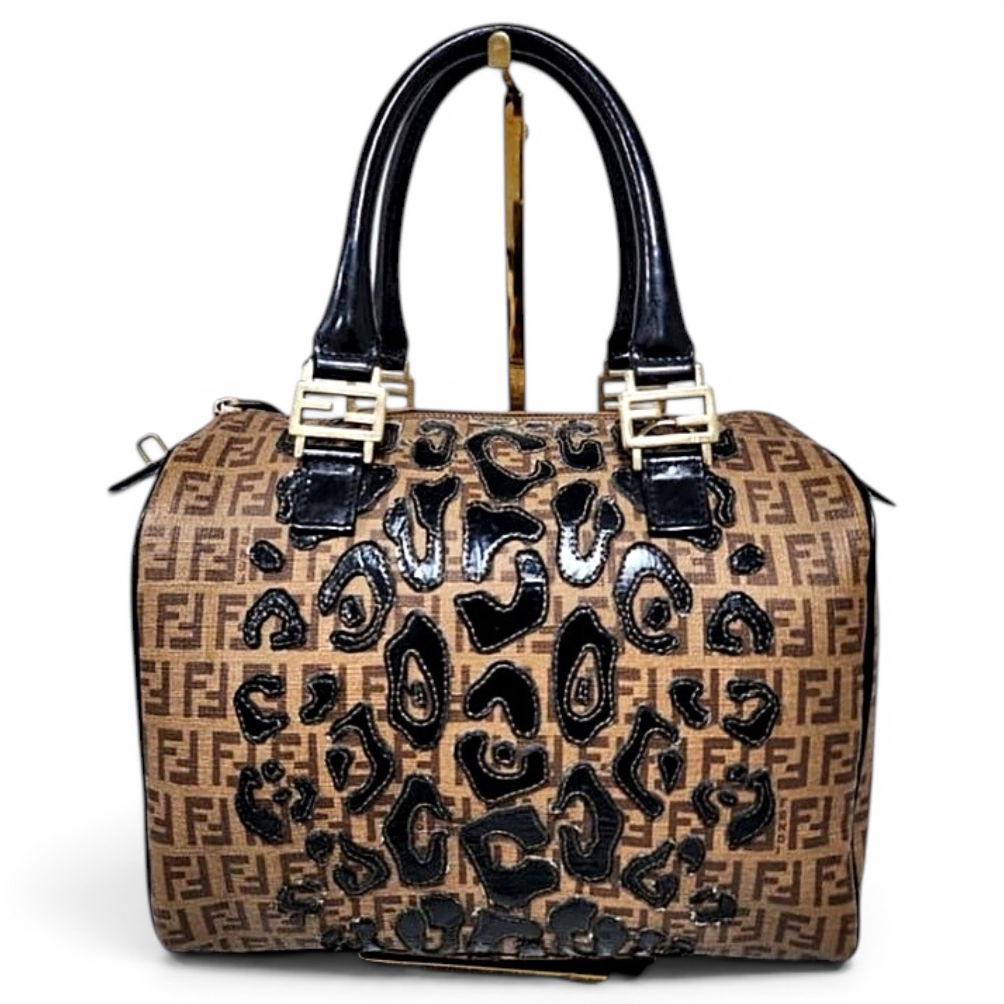 Patent leather handbag
