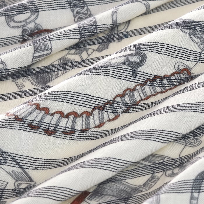 Les Chevaux Dechaines Transat Embroidered Shawl 140