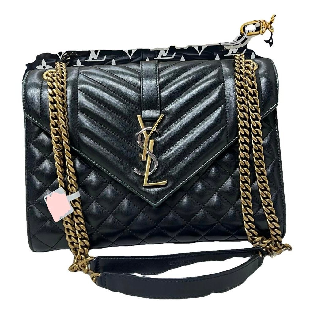 Envelope leather handbag