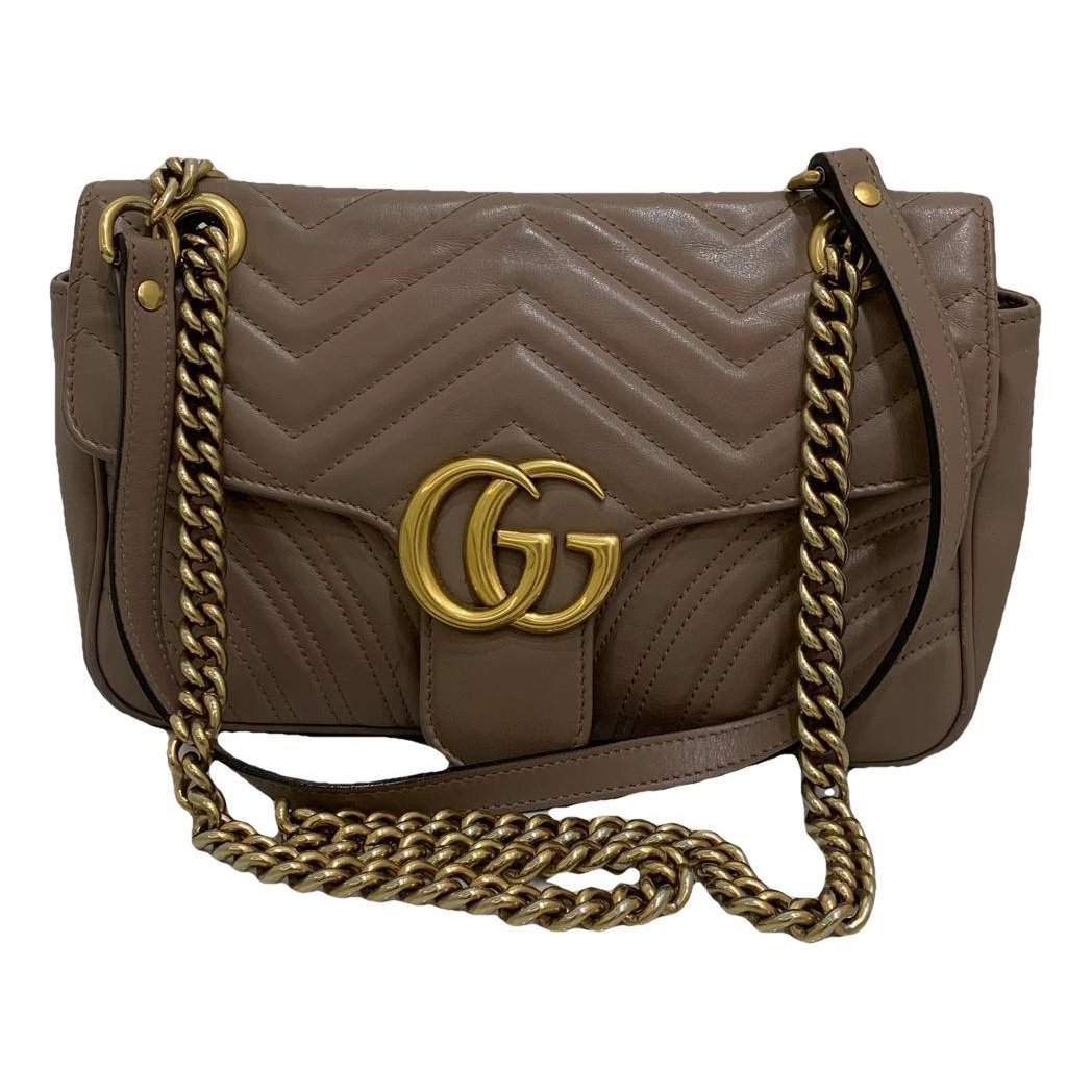 Pearly GG Marmont Flap leather handbag