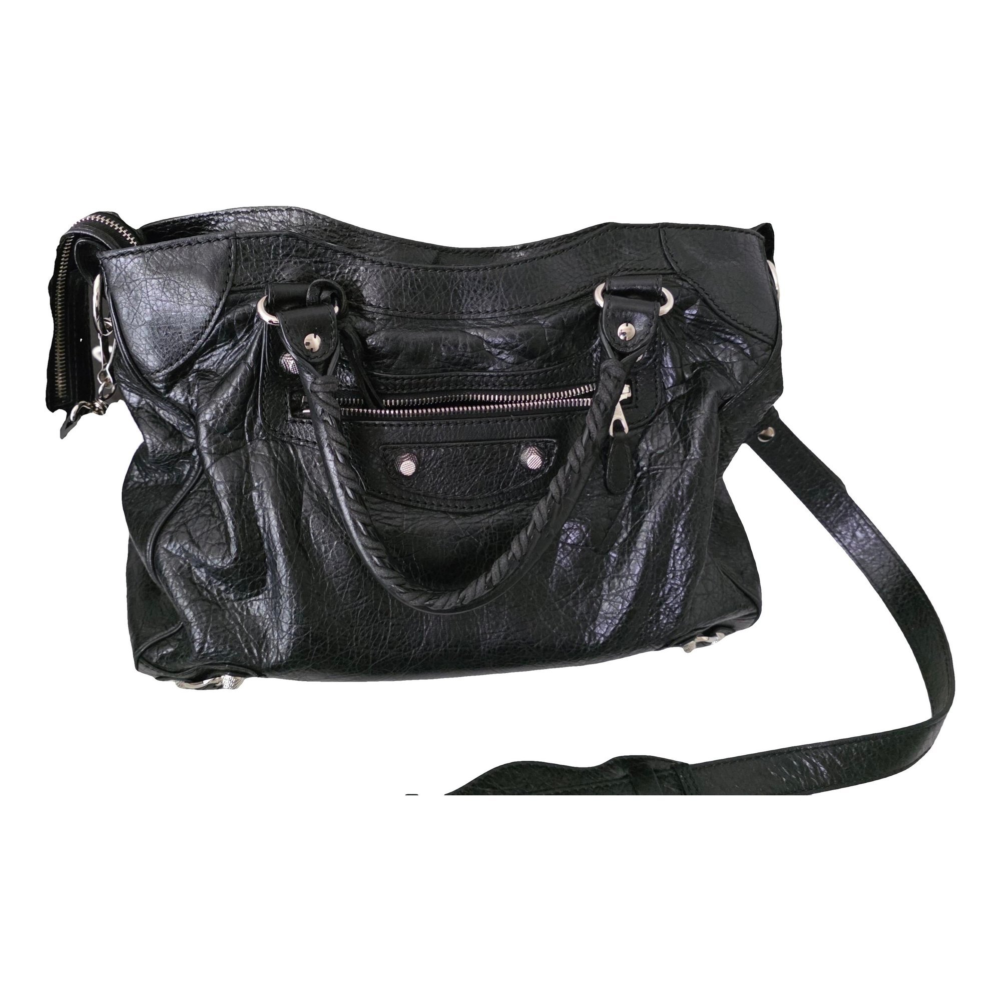 City leather handbag
