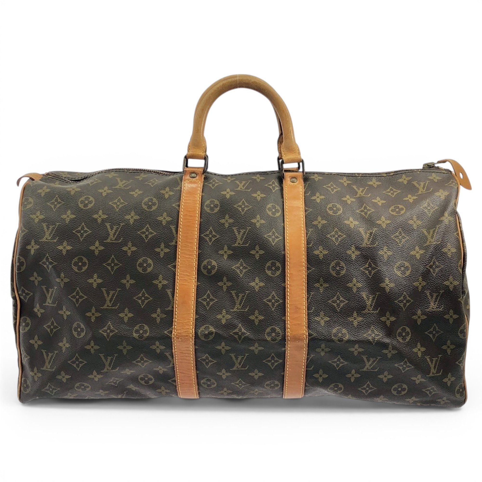 Keepall leather travel bag