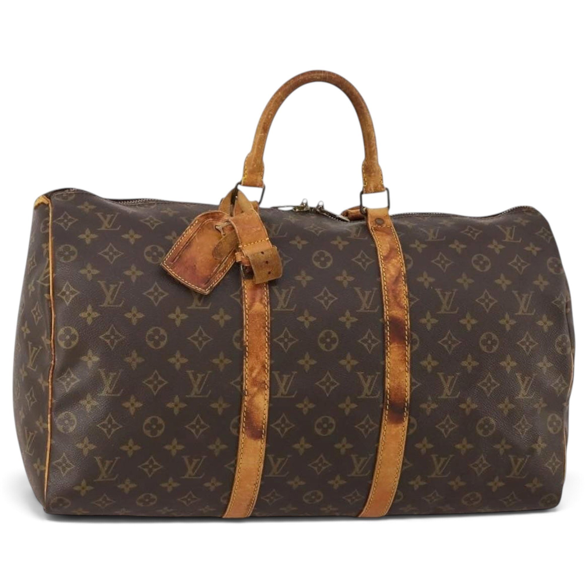 Keepall leather travel bag