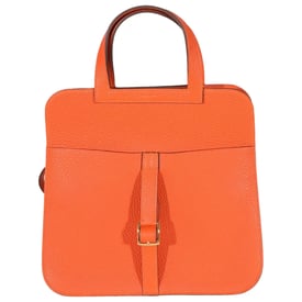 Hermes Halzan 25 Handbag Feu Clemence Leather