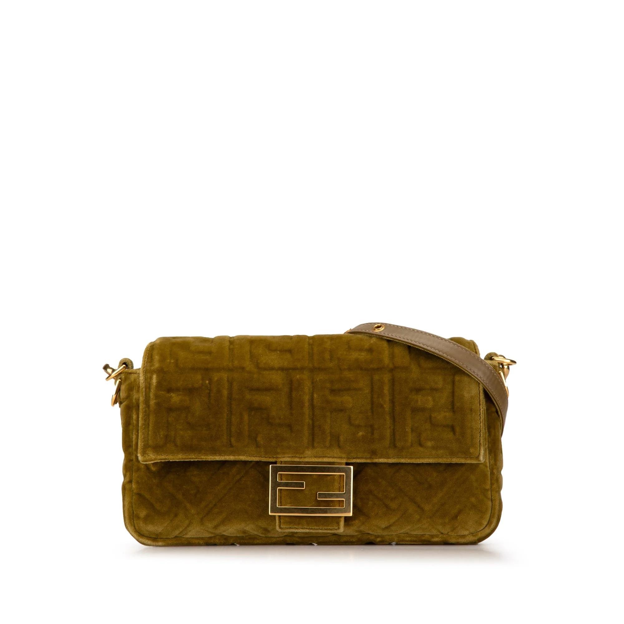 Fendi Baguette velvet satchel