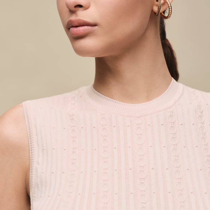 Rose Palomino Sleeveless Sweater