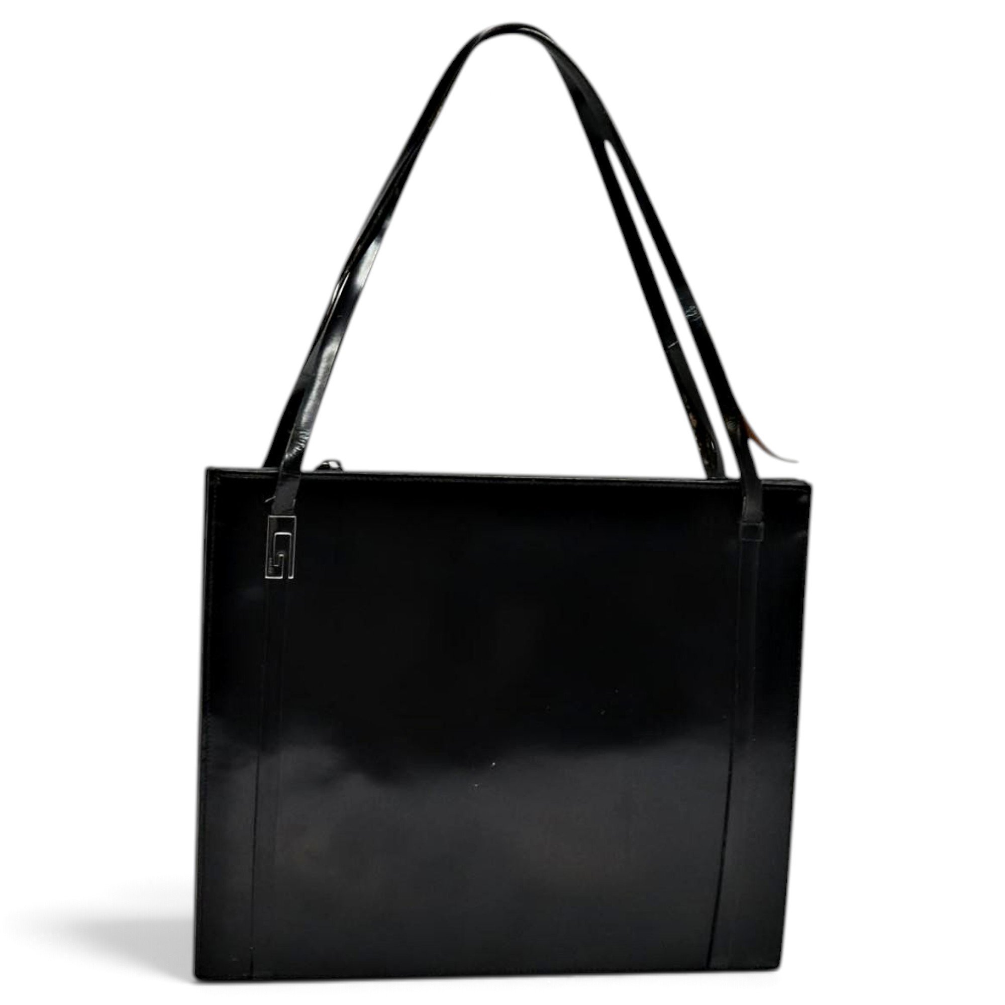 Patent leather handbag