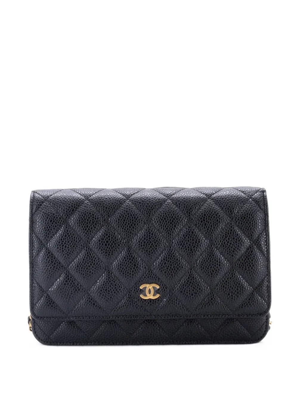 Wallet on Chain Quilted Caviar crossbody bag