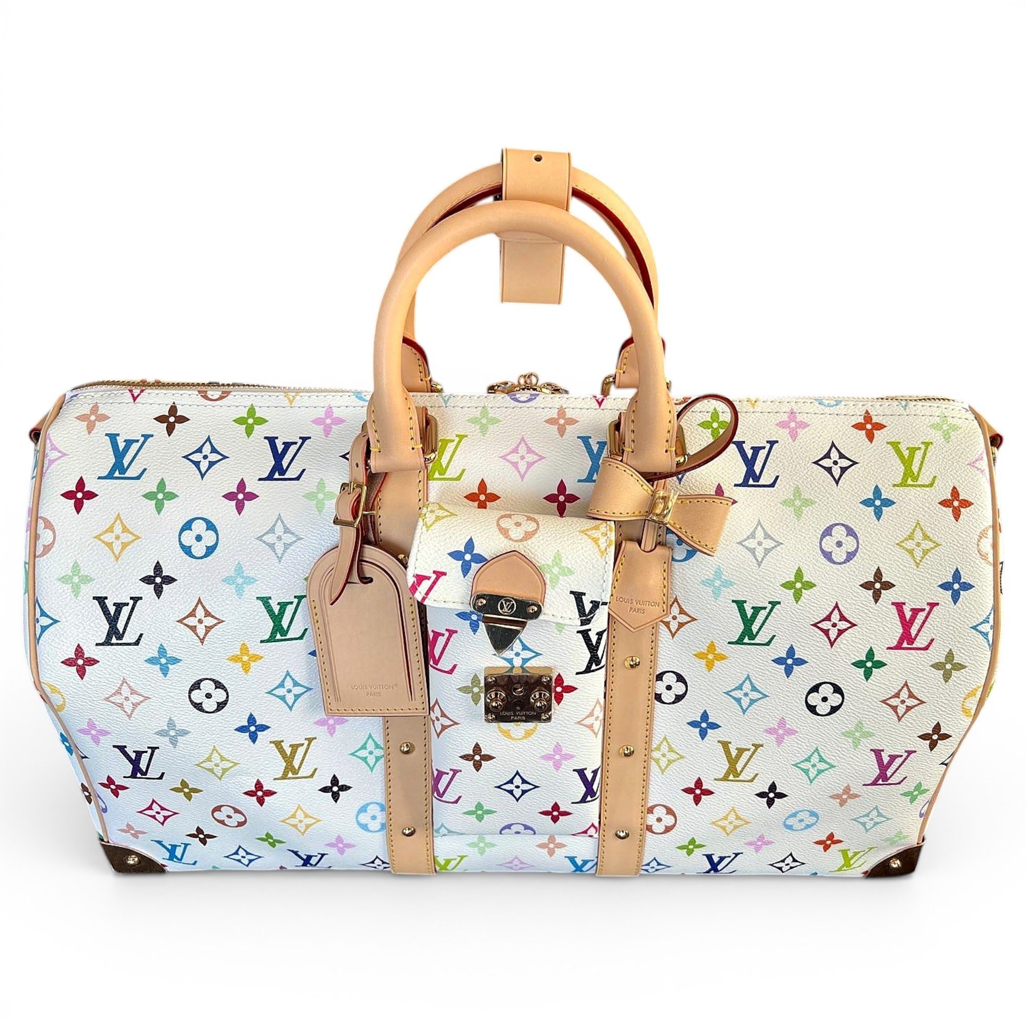 Keepall leather travel bag