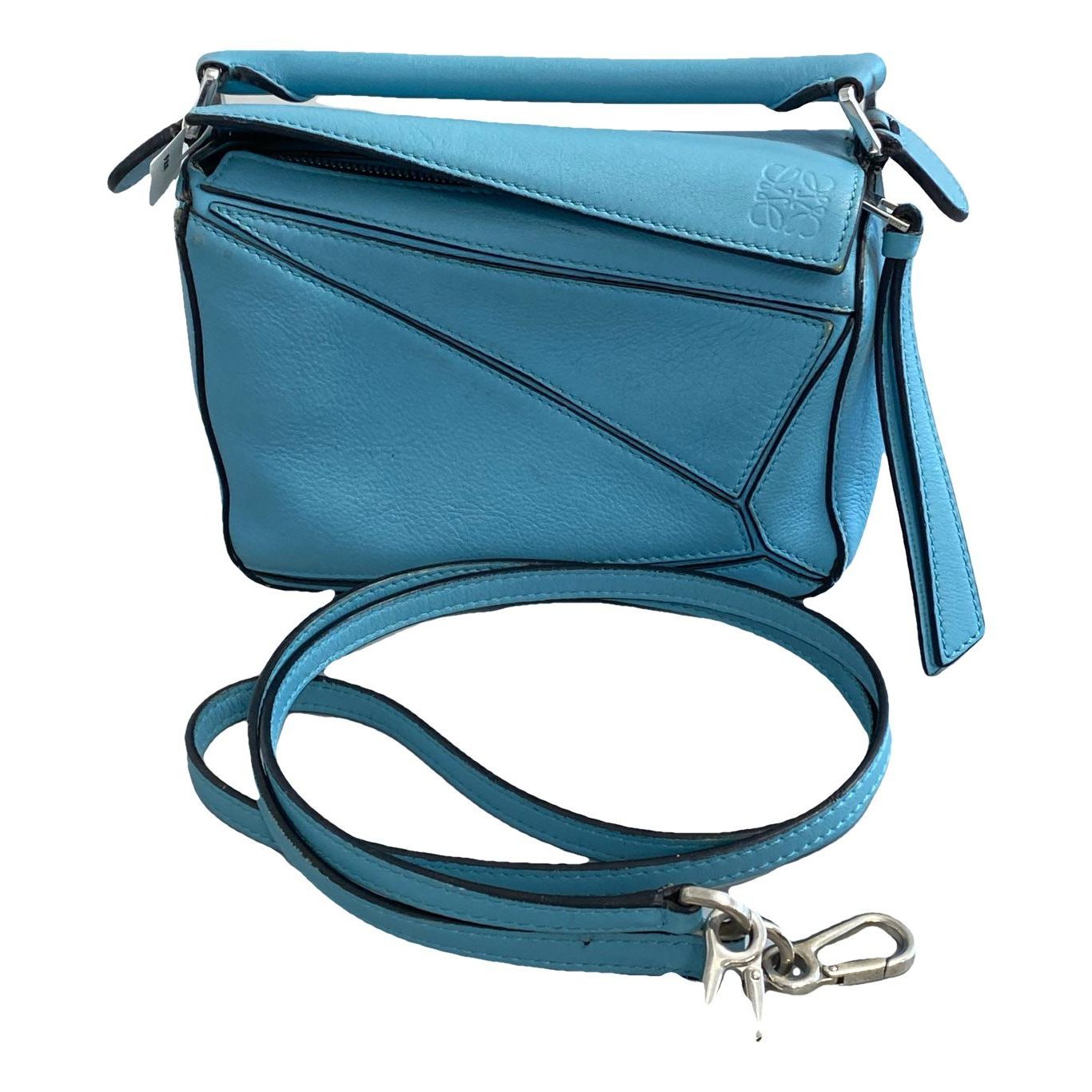 Puzzle leather handbag